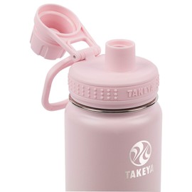 Takeya Actives Insulated Stainless Steel Water Bottle with Spout Lid, 40 oz, Onyx