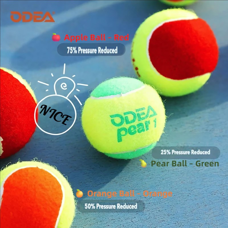 Odea Stage 3 Apple 3 Low Compression Tennis Balls -
