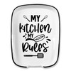 Levaukiem Funny My Kitchen My Rules Spoon Rest, Ceramic Spoon