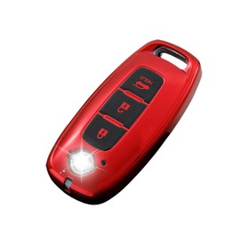 ontto TPU Car key fob case cover fit for Nissan Ariya Qashqai ePower Xtrail ePower Juke Teana 2023 2024 3 Buttons Key Box Shell bag Accessories Protector Red C