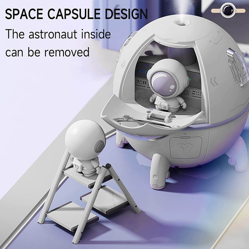 Space Capsule Air Humidifier Two Levels Quiet Operation Fine Fog