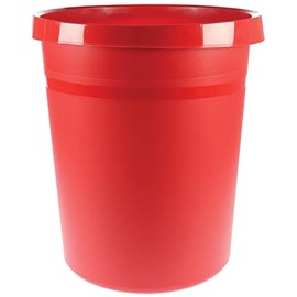 HAN Grip 237/312 x 350mm 18L Wastepaper Bin with Recessed Grip - Red