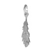 Lucche Solid 925 Sterling Silver Feather Pendant Charm for Bracelet