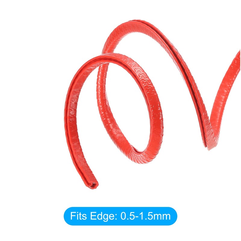 uxcell Edge Trim Red U Shape Edge Protector Rubber with