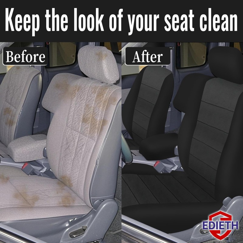 EDIETH Premium Knitted Front 60/40 Split Seat Covers for Toyota