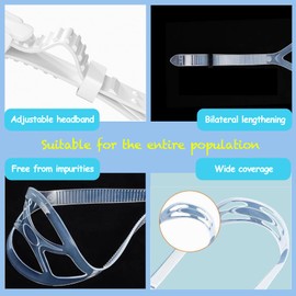 2 PCS Silicone Replacement Universal Dive Scuba Mask Strap Swimming Goggles Strap for Diving Swimming Snorkeling Accessories For Diving Swim Snorkel(Transparent)