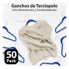 Magma Life 50 Ganchos para Ropa de Terciopelo, Gancho Plateado