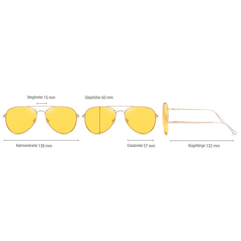 styleBREAKER Unisex 09020037 Mirrored Aviator Sunglasses Tinted with Spring Hinge