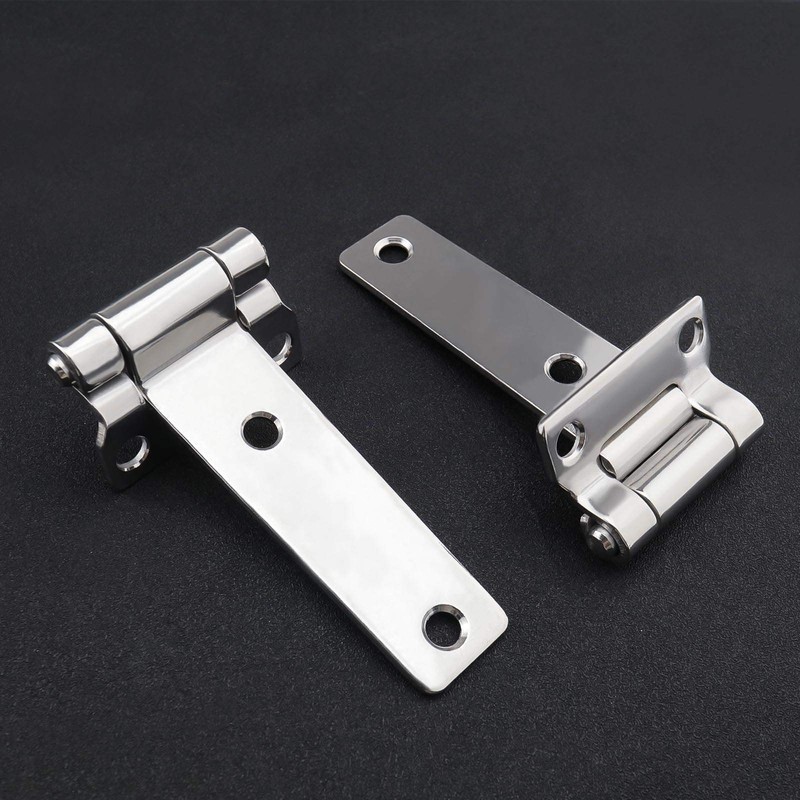Micro Traders 2Pcs T Type Container Hinges High Polished Solid