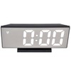 Digital Alarm Clock LED Mirror Screen USB Charging Automatic Dimming