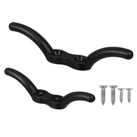 Toddmomy 2pcs Rope Tie Rope Cleat Hook Flagpole Mounting Hook Flagpole Cleat Hook Flag Pole Rope Flagpole Hook Fixing Hook Boat Cleat Hardware with Mounting Screws