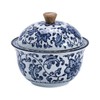 JHNIF Blue and White Porcelain Ashtray with Lid, 5-Inch Ash