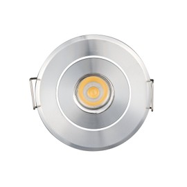 JOYINLED Pack of 10 Mini LED 2" Recessed Spotlight Cabinet Lighting 1x3W Chrome Color 3W Warm White 3000K + Led Driver
