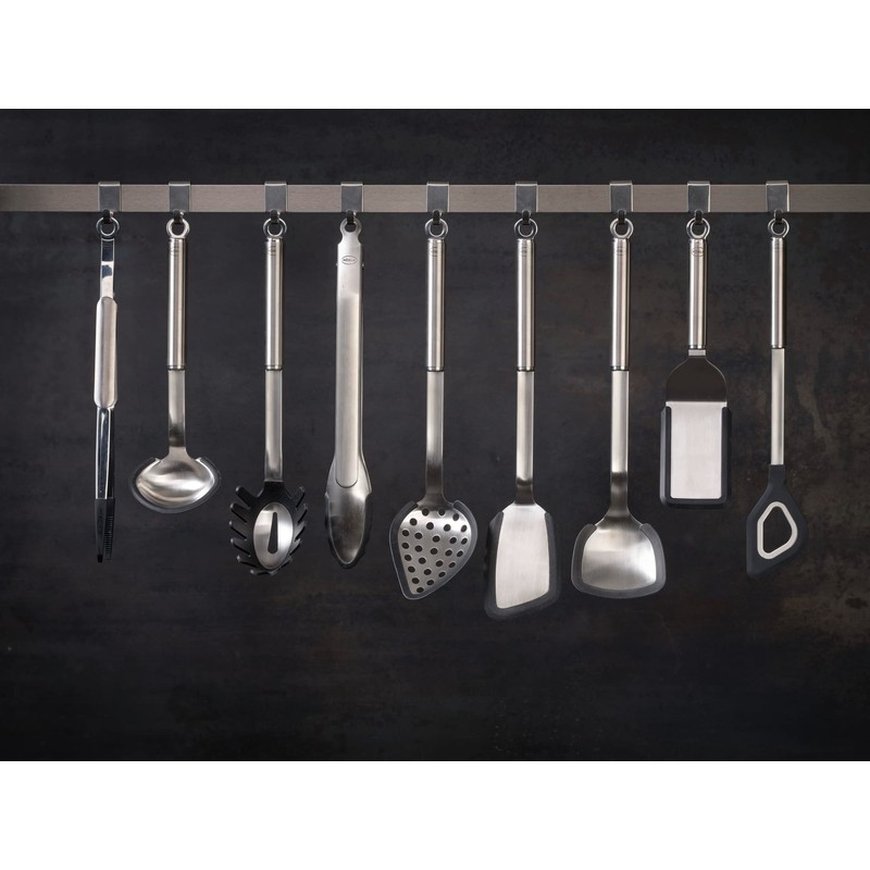 Rosle Rosle Stainless Steel Angled Spatula, 10.2-inches, Perforated