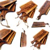 Acacia Charcuterie Board with Natural Live Edge & Handle -