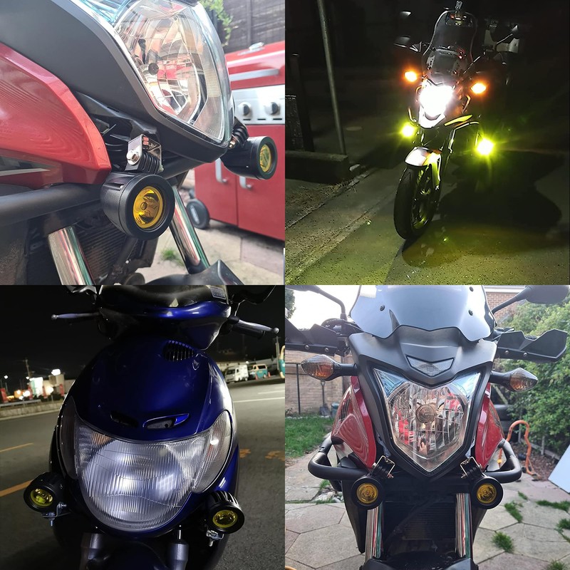 X-STYLE Motorcycle LED Fog Light, Yellow, 10W LED Work Light,