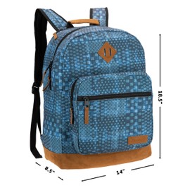 Wrangler Yellowstone Western-Style Backpack, Travel, Everyday Use with Padded 15.6" Laptop Sleeve, Teal, Classic