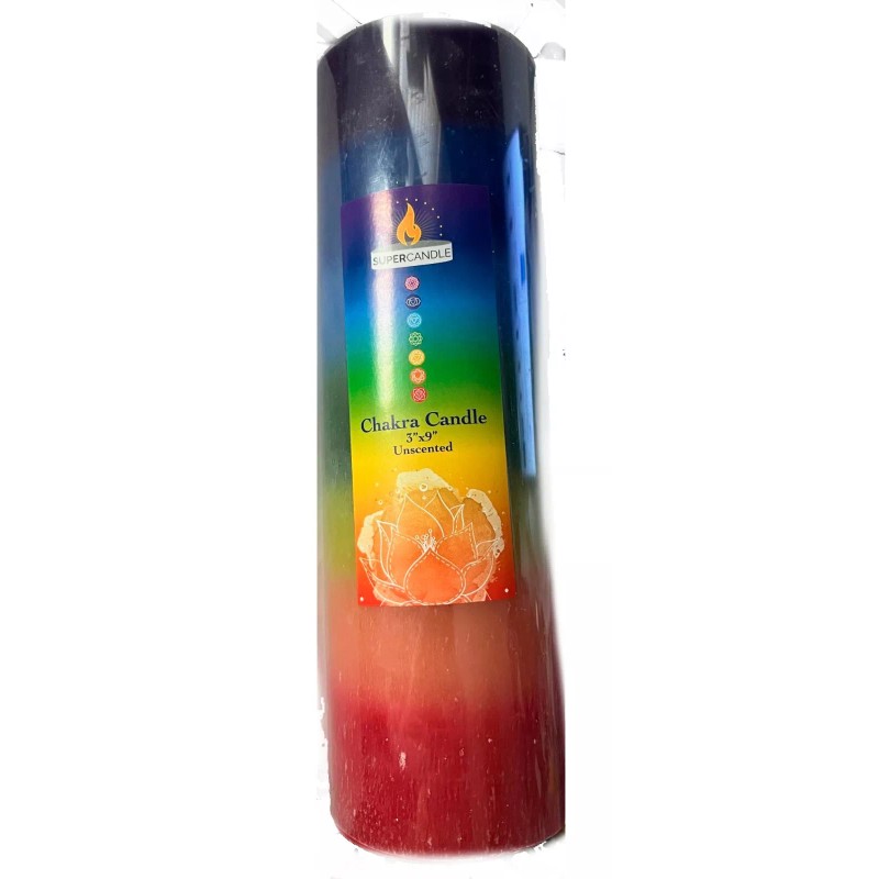 Chakra Candle Unscented 3"x9" Tall Container Candle - 2 Pack