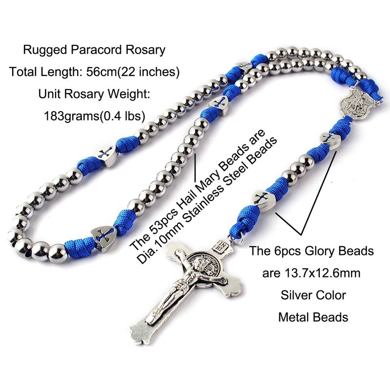 HanlinCC Large and Heavy Stainless Steel Beads Rugged Durable Paracord
