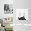 Peeping Black Cat Cute Animals Decorative Switch Plates 2 Gang