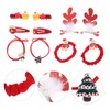 FOMIYES 10pcs Christmas Hair Ties Set Cute Reindeer Antler and