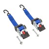 PowerTye 2in x 6ft Retractable Heavy-Duty Ratchet Tie-Downs with Latch