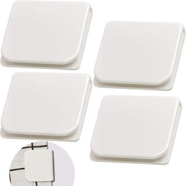 Jetec 4 Pieces Magnetic Shower Curtain Clips for Liner, Shower Windproof Splash Guard Holders, Self Adhesive Bathtub Curtain Weight Clip Guards Wall to Hold in Place Bathroom Bathtub, White