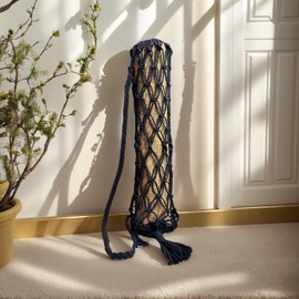 laddawan Macrame Yoga Mat Carrier Bag, Suitable for most Yoga Mats (navy blue)