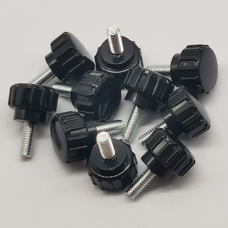 10 Pieces M4 x 10 mm Carbon Steel Threaded Knurled