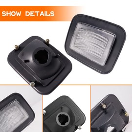 Tonsya For 2003 2004 2005 2006 2007 2008 2009 Hummer H2 Front Corner Turn Signal Parking Lights Housings Replacement Smoked Lens