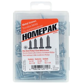 Hillman HOMEPAK 41815 Pan Head Phillips Sheet Metal Screws
