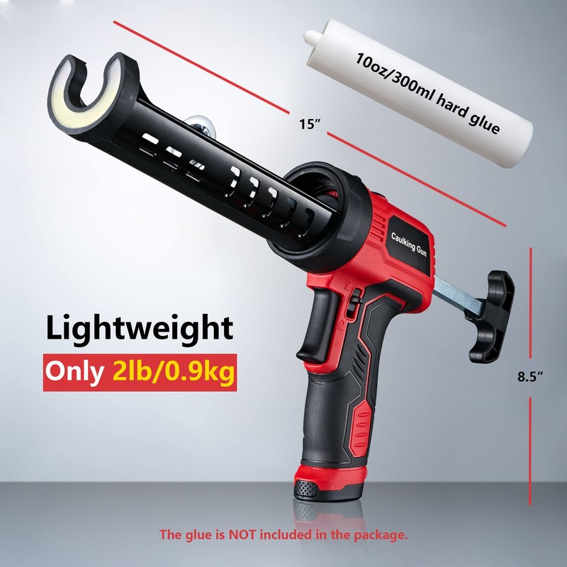 MARSOSAUR Caulk Gun, Non-Drip Electric Caulking Gun with 300 KG