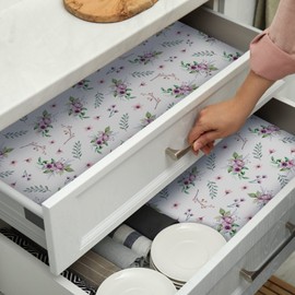 BBTO 10 Sheet Fragrant Drawer Liners for Dresser Scented Cabinet Liners for Shelves 15.8 x 22 Inch Paper Liner for Drawers and Cabinets Non Adhesive Drawer Paper Liner(Floral Style)