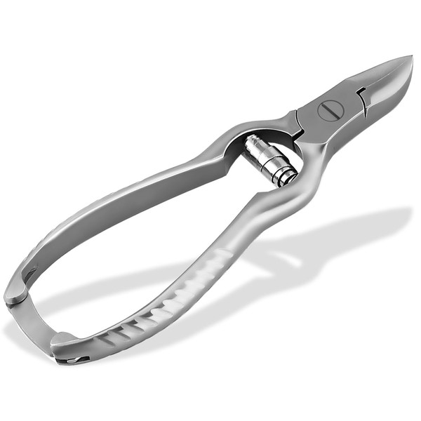 Nail clippers with buffer spring and locking bar 12 cm including a free nail file from Solingen