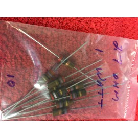 27  OHM 1 WATT CARBON COMPOSITION RESISTORS 10 PCS NOS