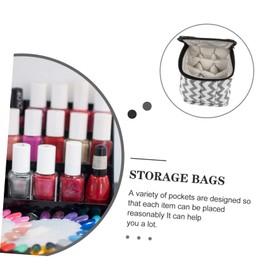 Healeved Nail Storage Bag Nail Polish Stand Nail Tool Kit Nail Tool Bag Nail Polish Holder Organizer Case Nail Polish Storage Case Nail Bag Essential Oil Bottle Double Protection Fabric, 10x10x8cm