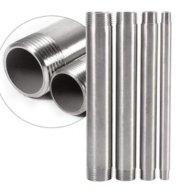 SS304 Male Thread Pipe Fitting Stainless Steel 200 mm BSP 1/4 Inch 1/2 Inch 3/4 Inch 1 Inch for Connecting Flow Pipes (DN25 x 200 mm = 1)