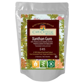 Xanthan Gum - Premium Quality from Cape Crystal - | Vegan | (K) Kosher Certified 2-oz / 8-oz /14-oz … (2-oz)