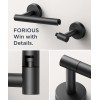FORIOUS Matte Black Stainless Steel Toilet Paper Holder - Rustproof