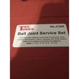 T&E Tools Professional Ball Joint Service Set 2" 2-1/2" 3" adapters
