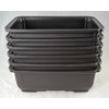 Yubonzai Japanese Heavy Duty Dark Brown Rectangular Plastic Bonsai Training