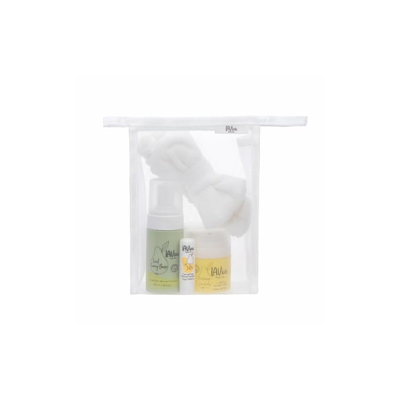 LAV Moisturising Face Care Bundle, Face Cream, Foaming Cleanser, Lip