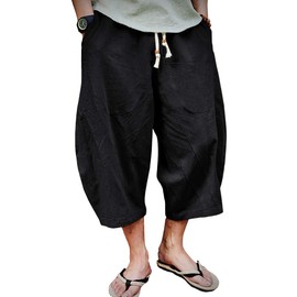 EKLENTSON Mens Shorts Casual Pajama Shorts for Mens Shorts Casual Pants Board Shorts Capri Shorts Men Casual Capris Black