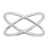 X Criss Cross Open Promise Ring New .925 Sterling Silver