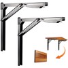 Ultrawall 24 inch Black Sturdy Folding Shelf Brackets, Heavy Duty