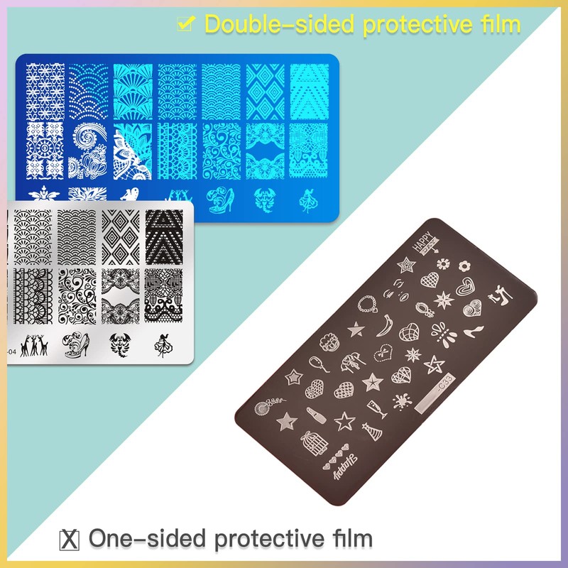 Biutee Nail Image Plate Set of 5 (5 Plate+1 Stamp+1