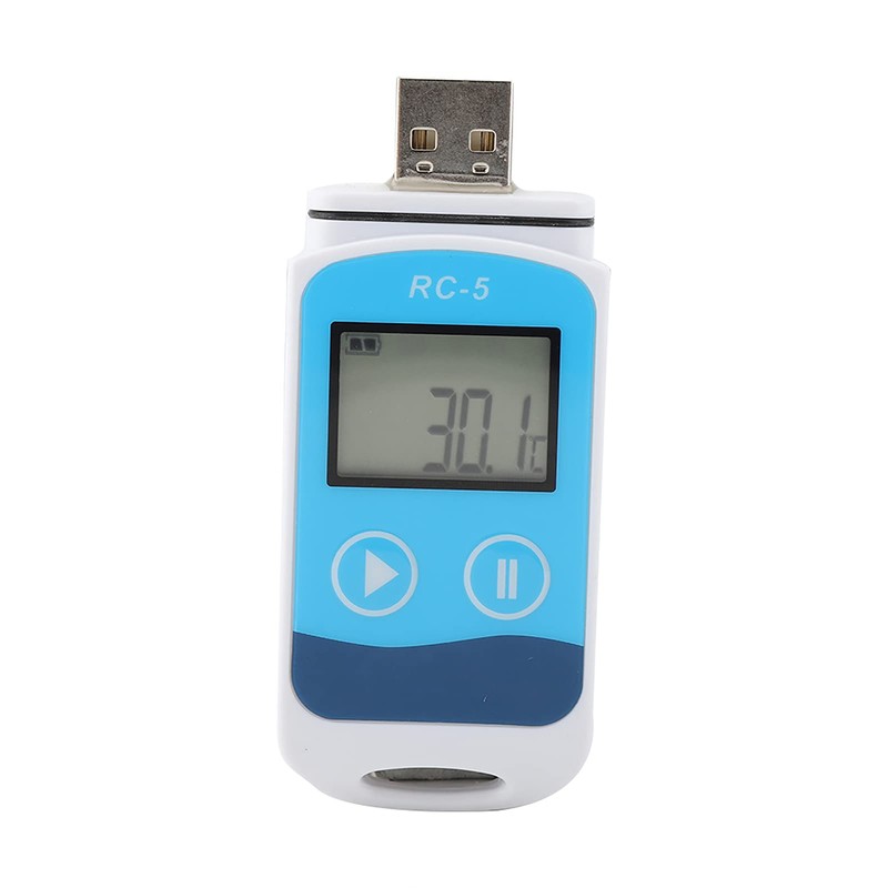 RC-5 USB Temperature Data Logger, Mini Portable Temperature Recorder LCD