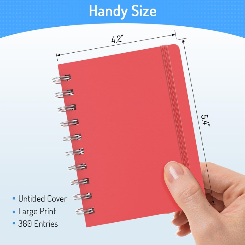 Forvencer Password Book with Individual Alphabetical Tabs, 4" x 5.5"