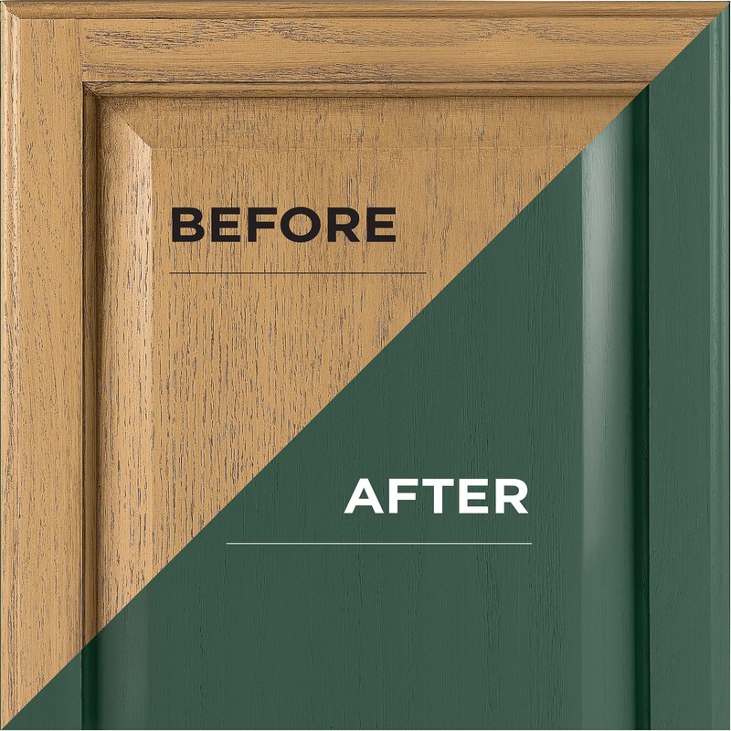 Rust-Oleum 393607 Cabinet Transformations Complete Coating Kit, Quart, Satin Forbidden