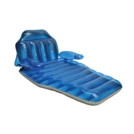 80" Inflatable Transparent Blue Adjustable Swimming Pool Lounger